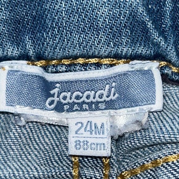 Jacadi Jeans 1 Denim 👖 & 1 Khaki Pants. 🇫🇷 Designer 🧑‍🎨 Cotton soft. Adj waists - Picture 3 of 17